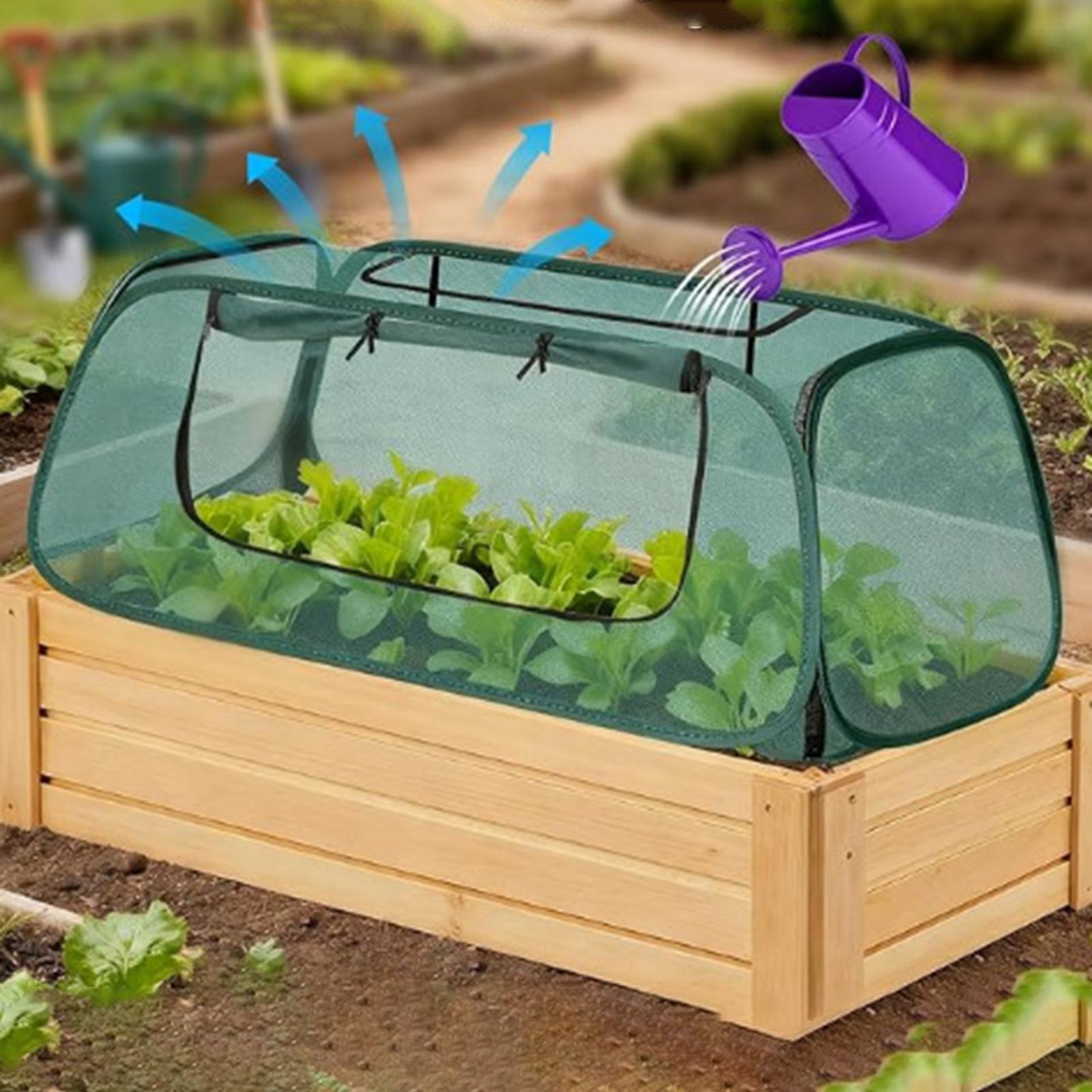 Greenhouse Plastic Film - Popup Garden Mesh Plant Cover Portable