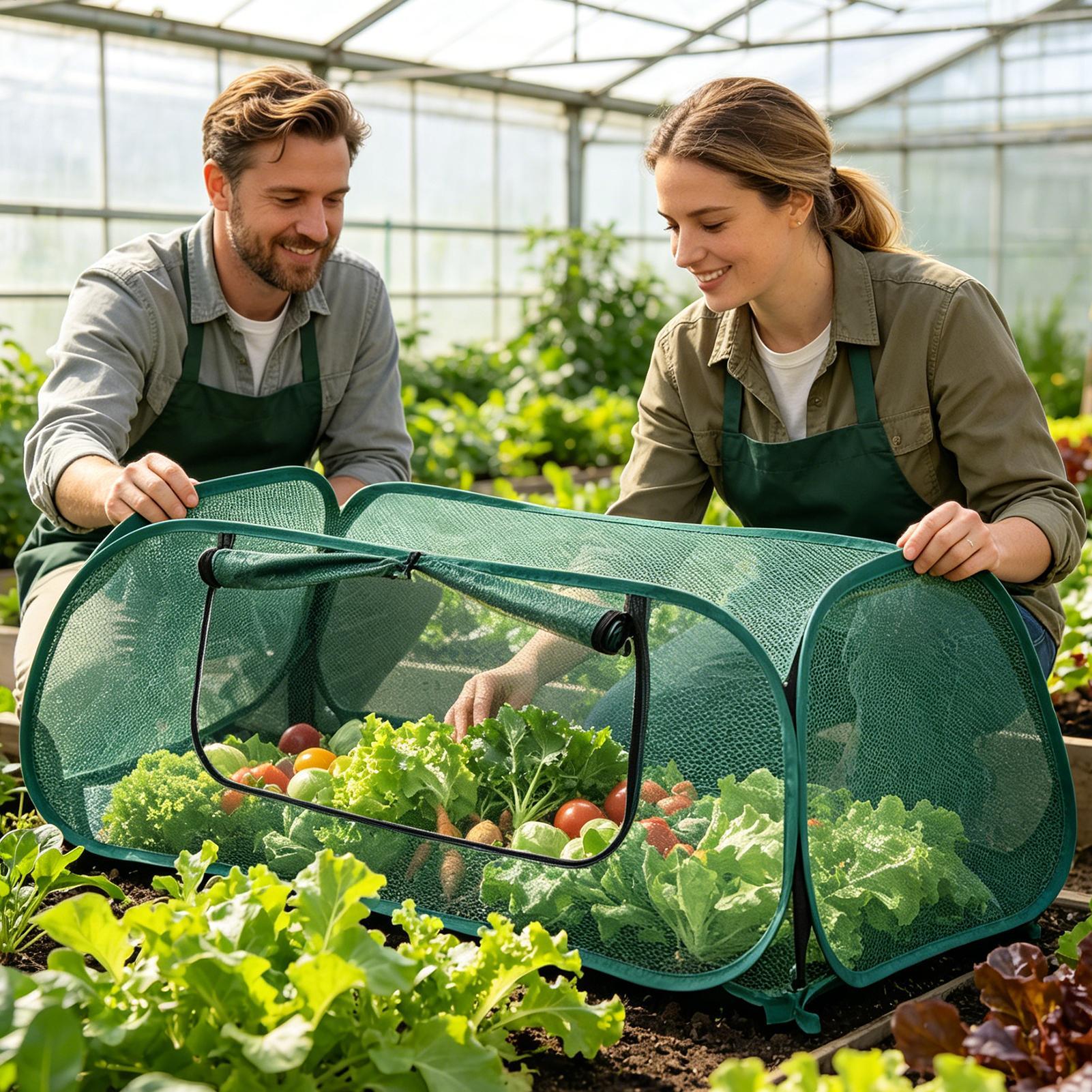 Popup Garden Mesh Plant Cover  - Greenhouse Plastic Film review and price