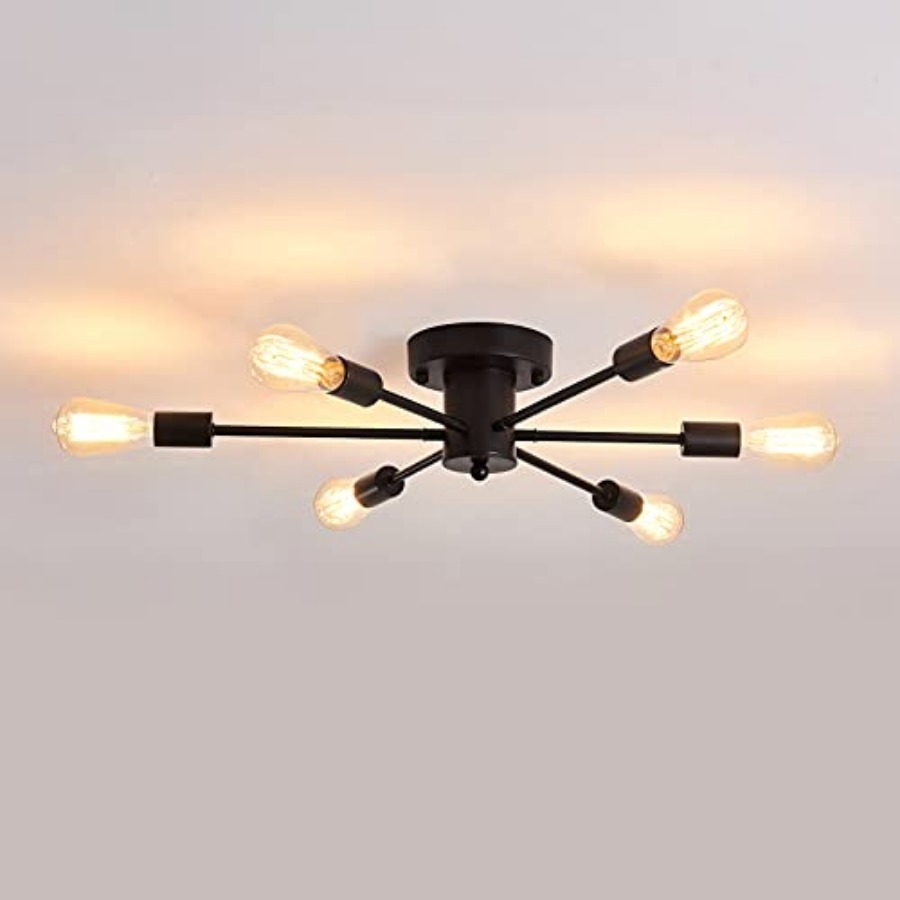 6 Lights Sputnik Semi Flush Mo - Farming A review and price